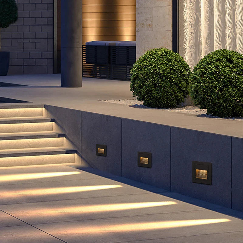Waterproof IP65 LED Step Lights – Smart Recessed Motion Sensor for Outdoor & Indoor Stair, Pathway, and Wall Lighting