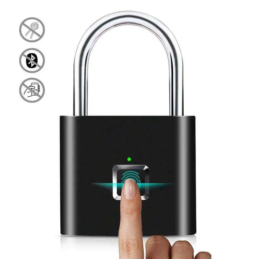 Smart Fingerprint Padlock – Keyless USB Rechargeable Waterproof Security Lock for Travel & Home