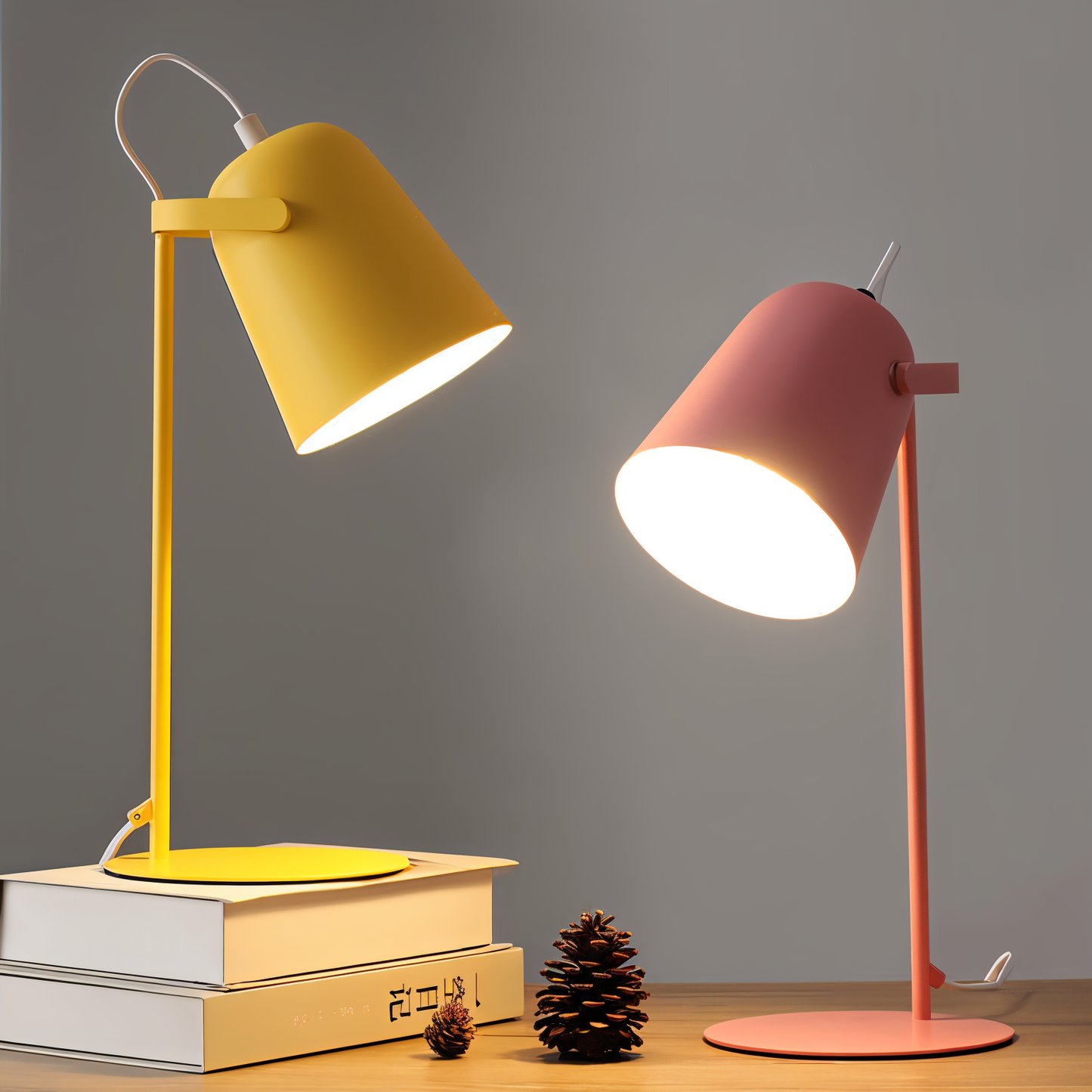 Adjustable Nordic Table Lamp – Stylish Desk Light with Rotating Head