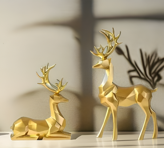 Elegant Resin Reindeer Set | DeerElegance