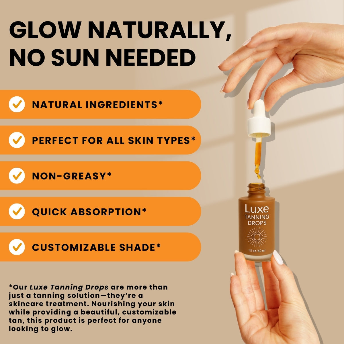Luxe Tanning Drops -  Skin Glow Treatment