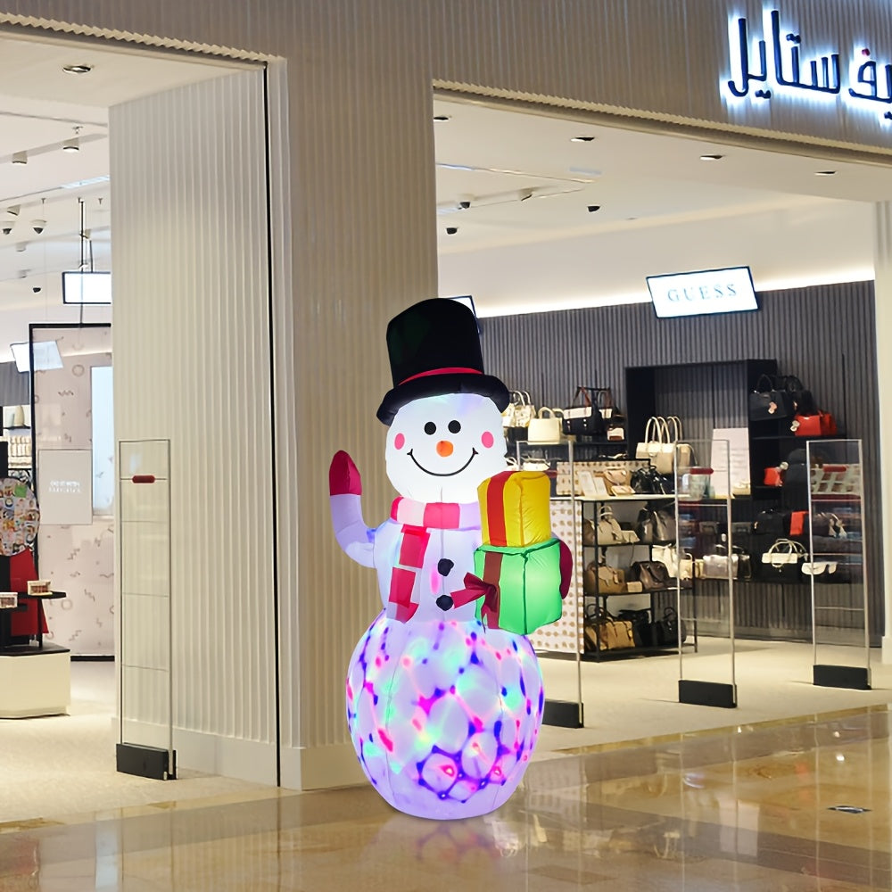 Outdoor Christmas Decorations Inflatable Claus LED Lights Display