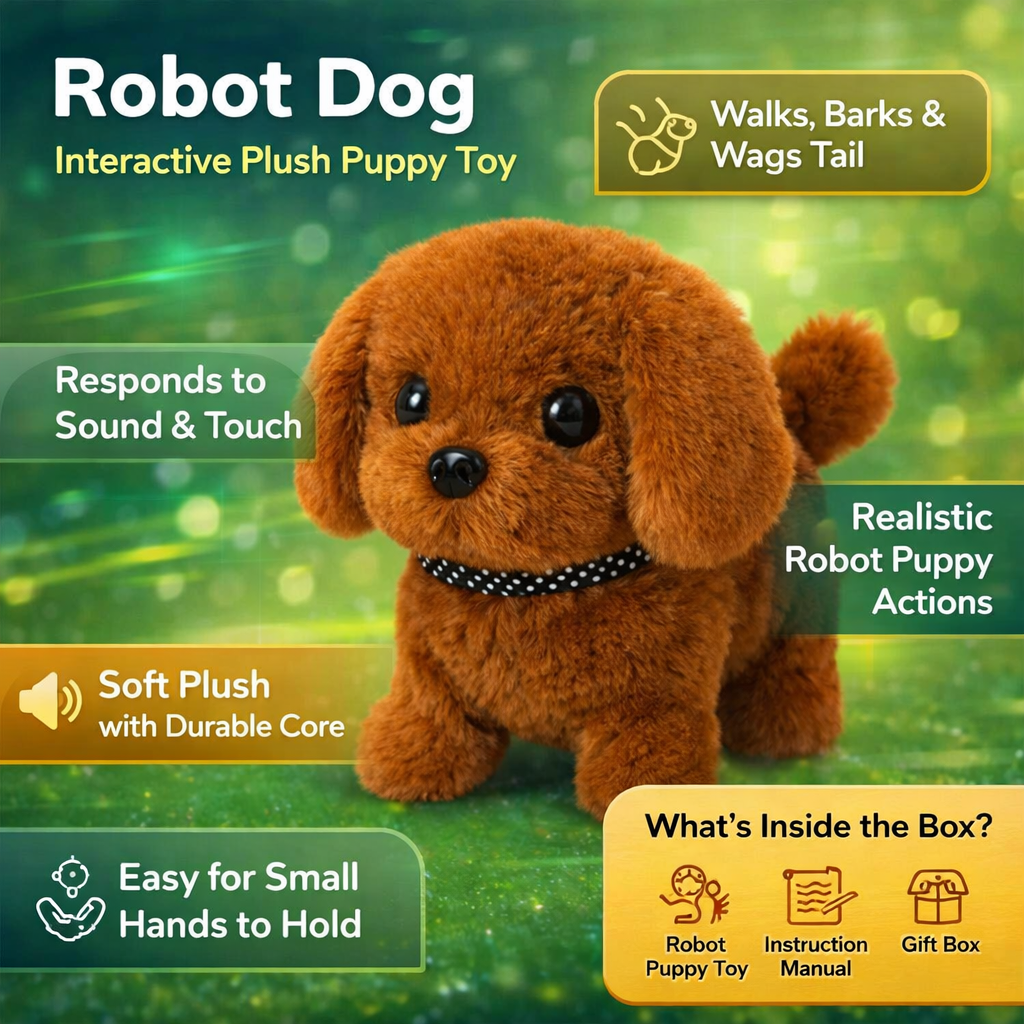 Interactive Toy Dog Walking Barking Plush Puppy