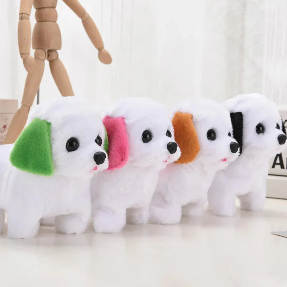 Interactive Plush Puppy Toy Walking Barking Electric Dog Gift