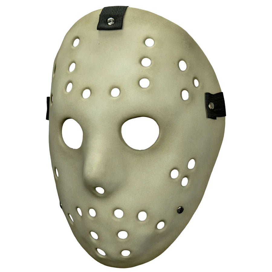 Horror Goalie Mask for Halloween – Glow in the Dark Injection Molded Slasher Costume Mask with Elastic Strap – Mabry Monsters