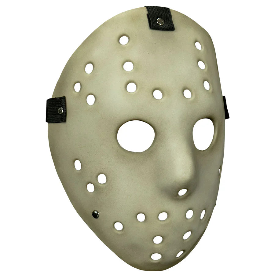Horror Goalie Mask for Halloween – Glow in the Dark Injection Molded Slasher Costume Mask with Elastic Strap – Mabry Monsters