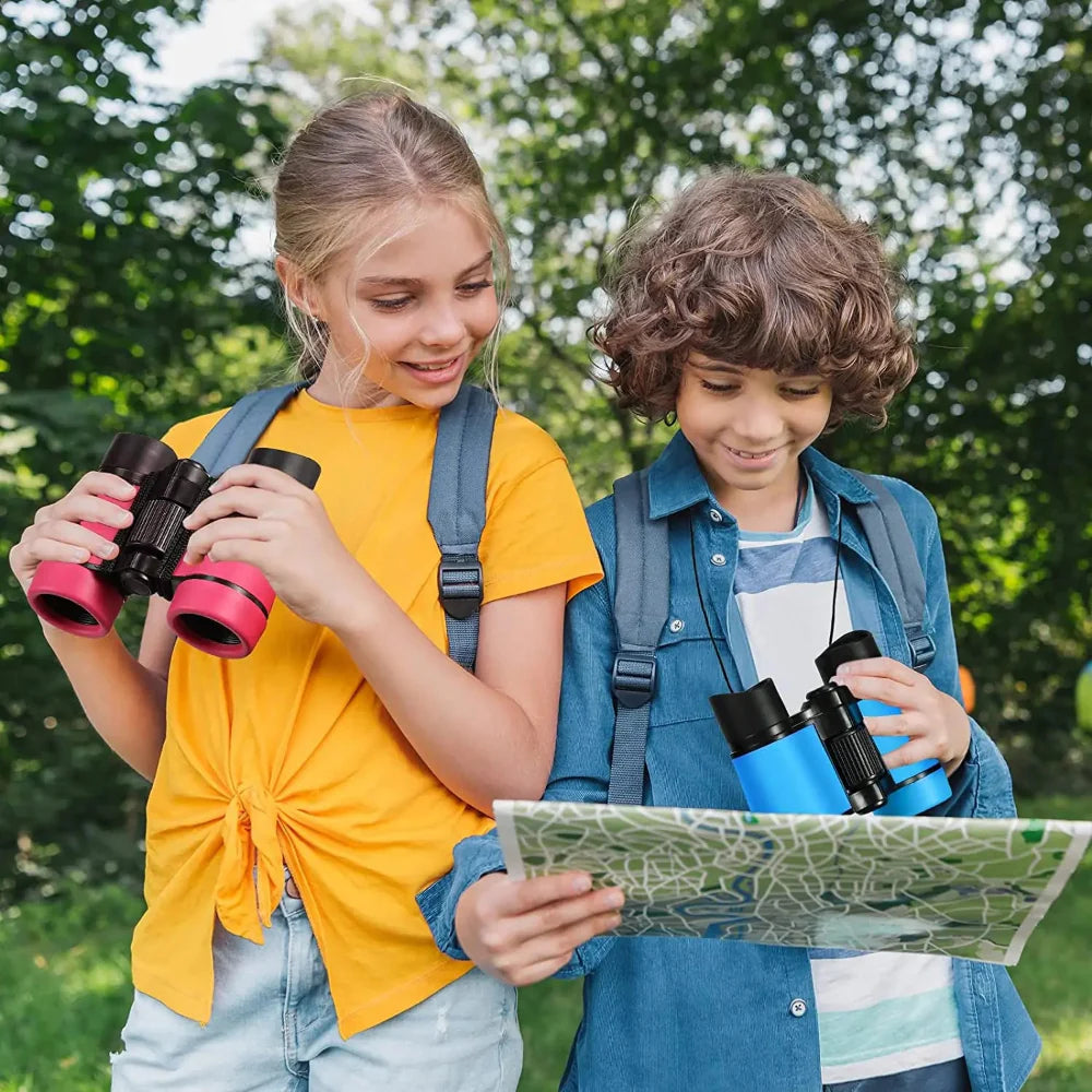 Kids Binoculars Compact Outdoor Adventure Toy Lightweight Rubber Grip