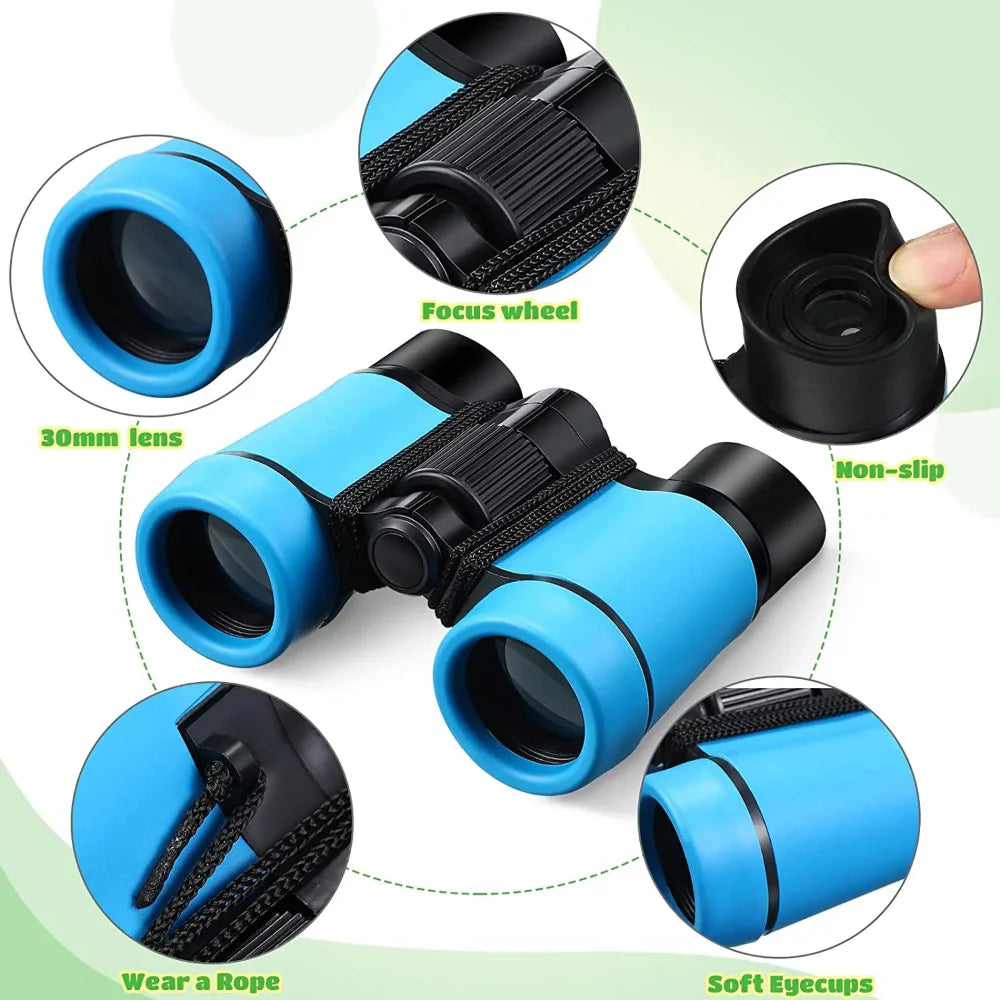 Kids Binoculars Compact Outdoor Adventure Toy Lightweight Rubber Grip