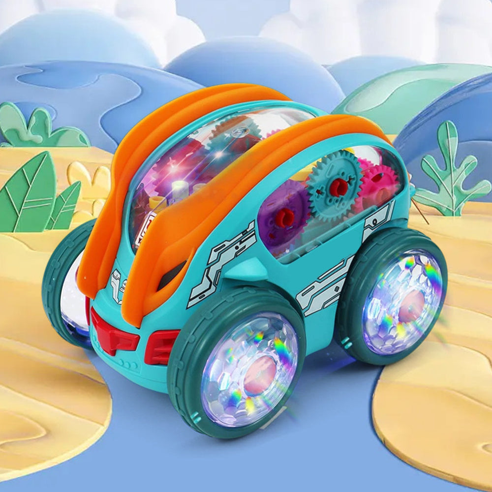 Kids Dynamic LED Lights Musical Stunt Toy Car