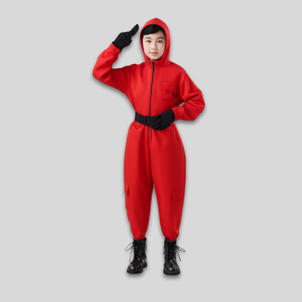 Kids Game Costume Scary Jumpsuit - Cosplay Mask Guard