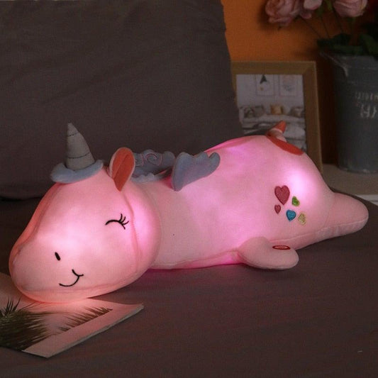 Kids Night Light Plush Unicorn Soft LED Bedtime Toy