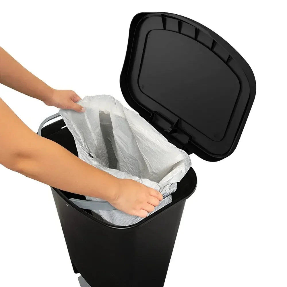 Kitchen Trash Can Plastic Step Pedal Bin