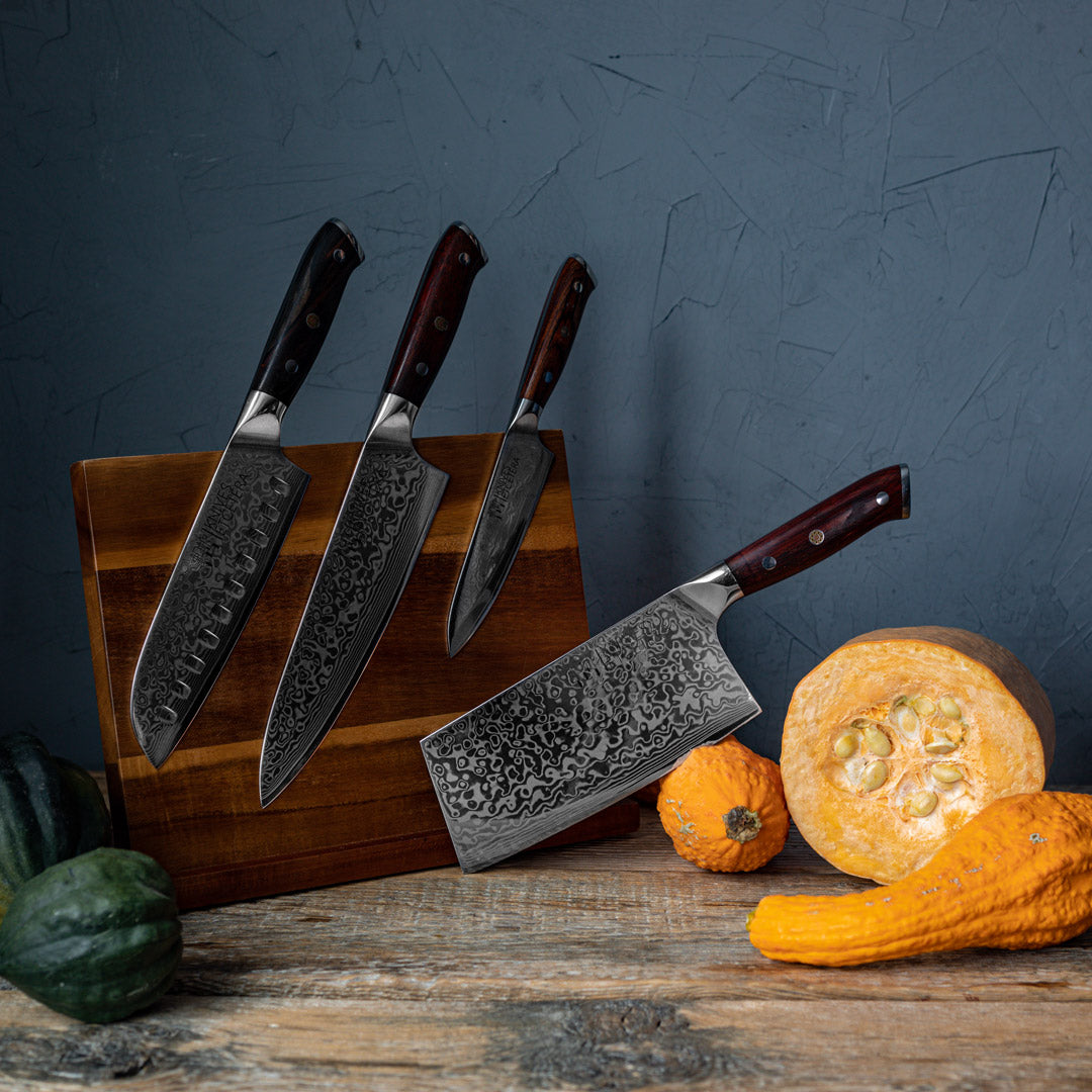 Complete Damascus Knife Set