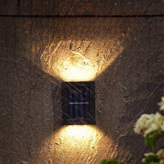 SolarGlow LED Wall Lights | Auto On/Off & Waterproof for Garden