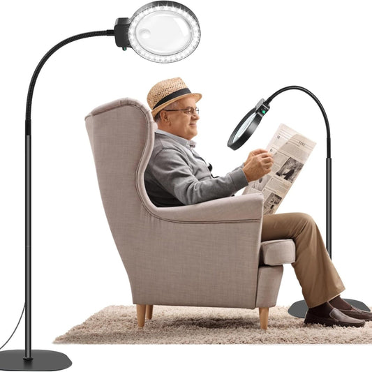 LED Magnifying Glass Hands Free Craft Reading