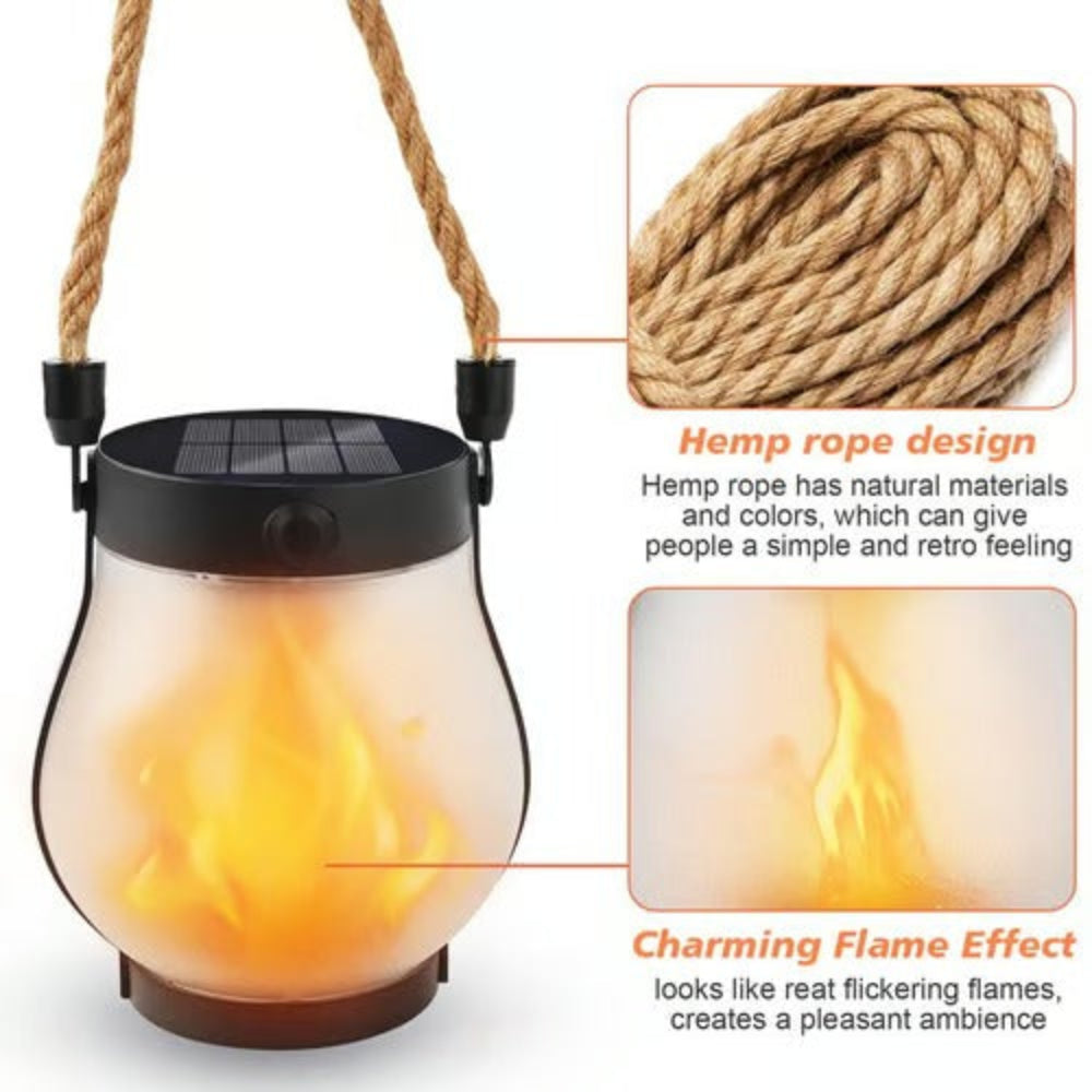 Centerpieces Solar Light Waterproof Lantern Flickering Garden Lamp