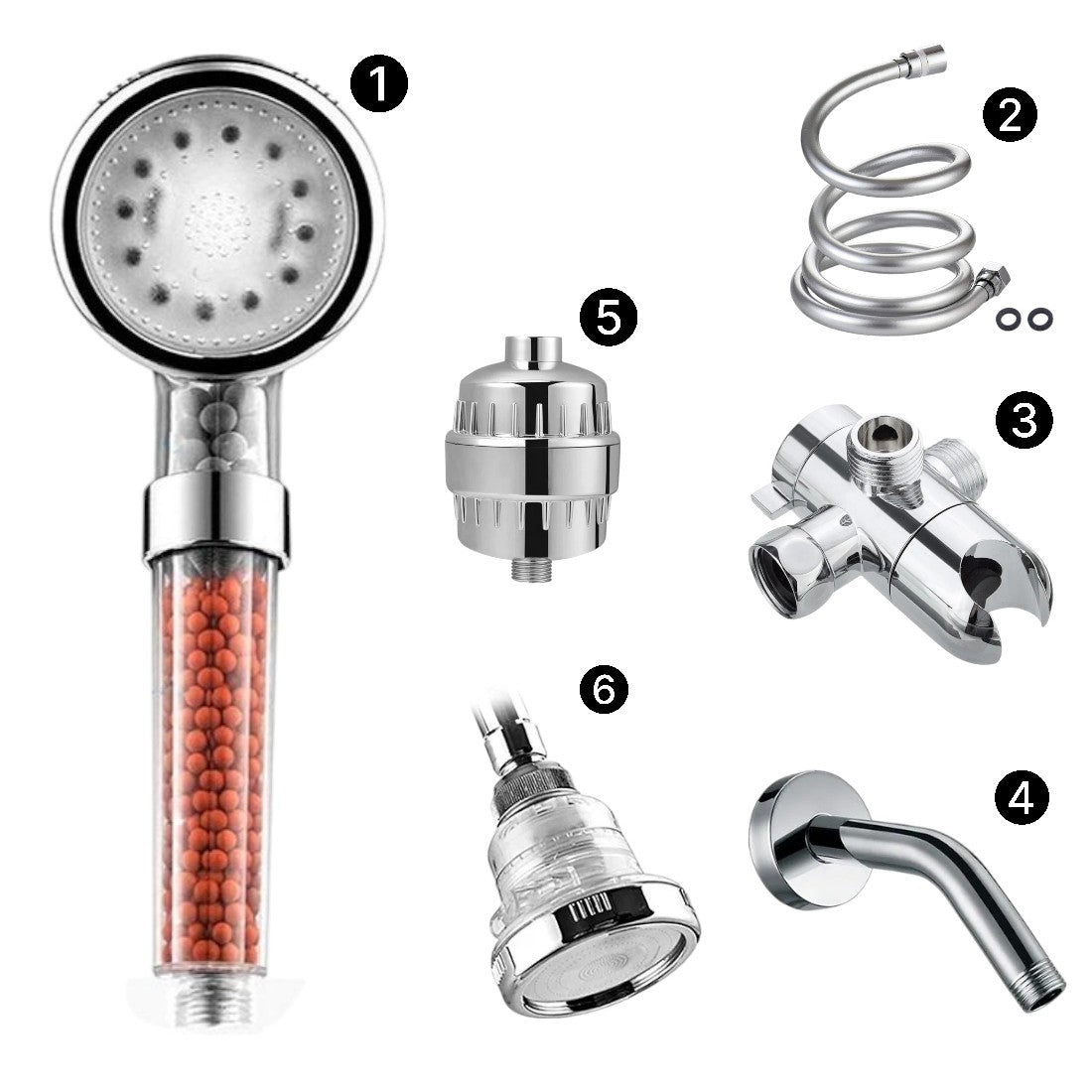 avichic™ LED Ionic Shower Head – High Pressure & Water Purifying