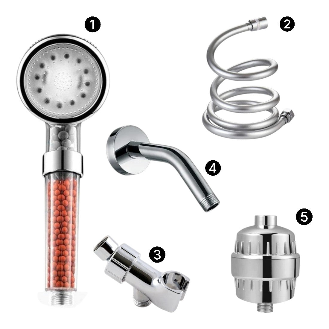avichic™ LED Ionic Shower Head – High Pressure & Water Purifying