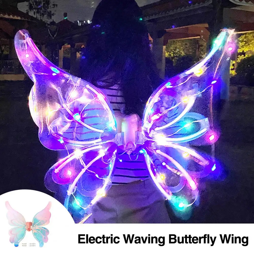 ShimmerFly Light-Up Butterfly Wings – Rechargeable LED Color-Changing Wings with Music & Motion for Kids & Adults, Festival & Costume Wear