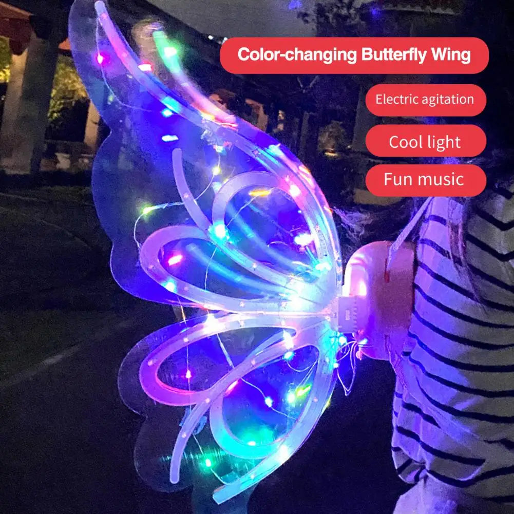 ShimmerFly Light-Up Butterfly Wings – Rechargeable LED Color-Changing Wings with Music & Motion for Kids & Adults, Festival & Costume Wear