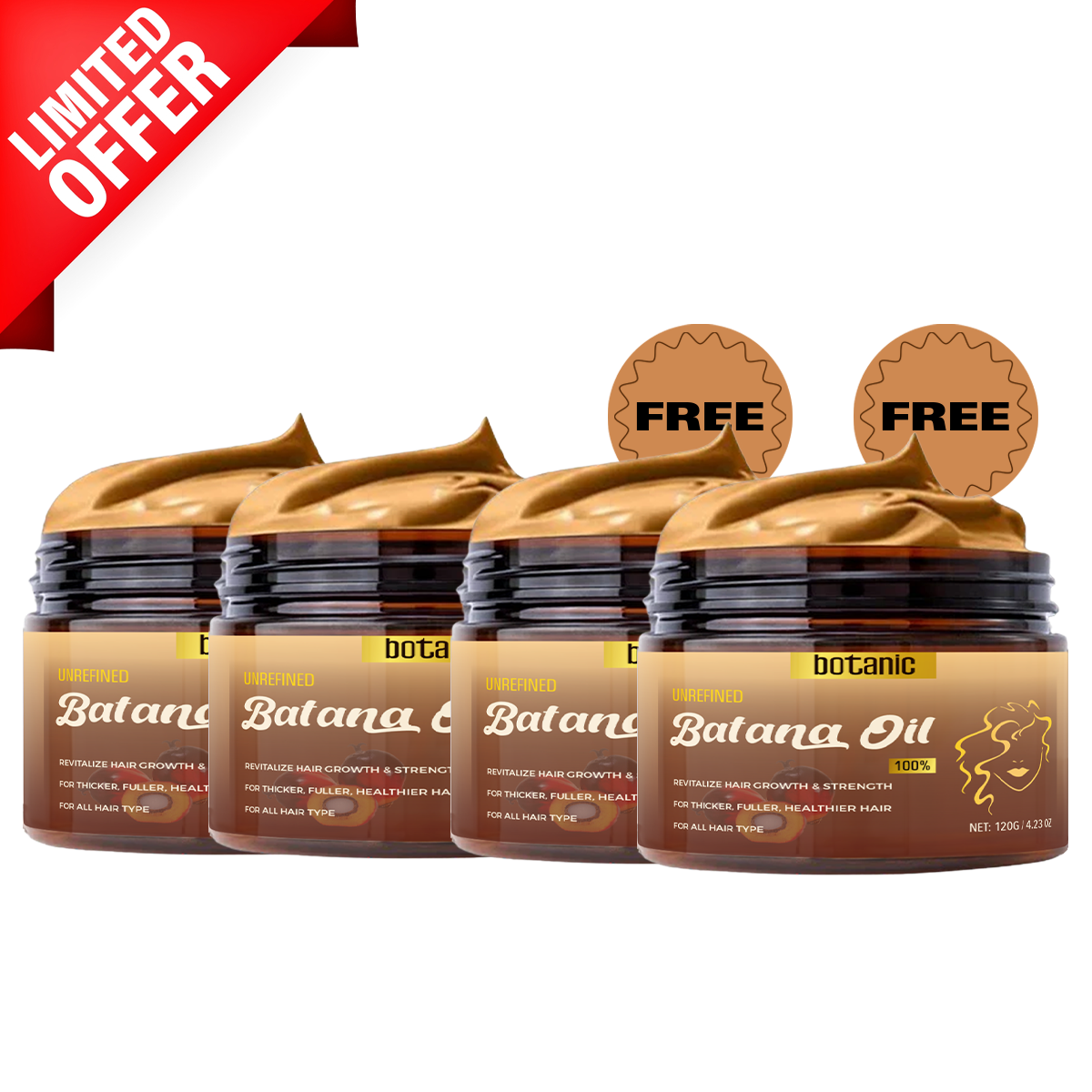 Avichic™ Batana Hair Growth Oil – 100% Unrefined Natural Oil for Stronger, Fuller Hair | 120ml