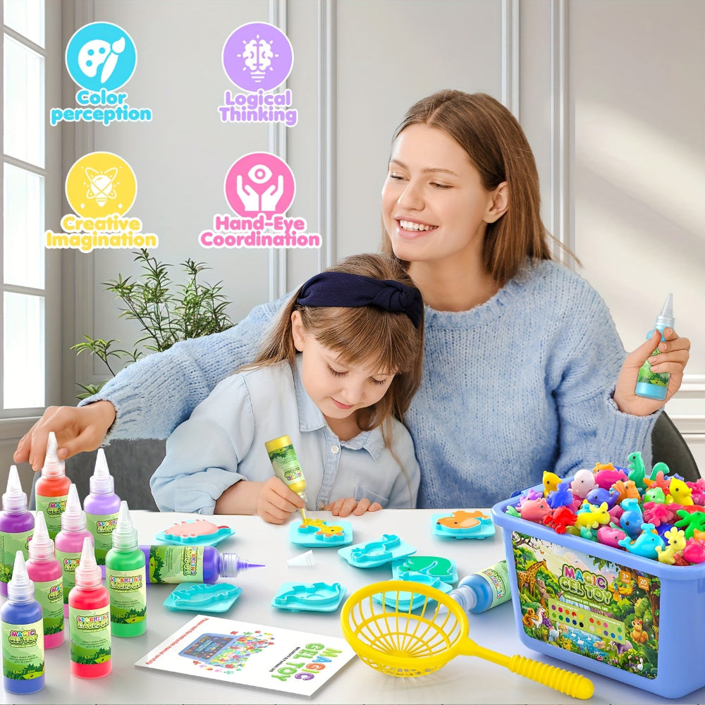 Magic Water Toy Kit DIY Animal Gel Craft Set Kids Play