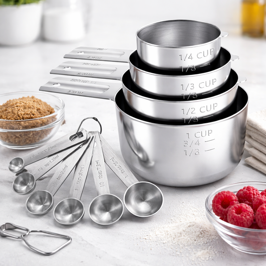 Measuring Cups Stainless Steel Set Accurate Cooking Baking Tools