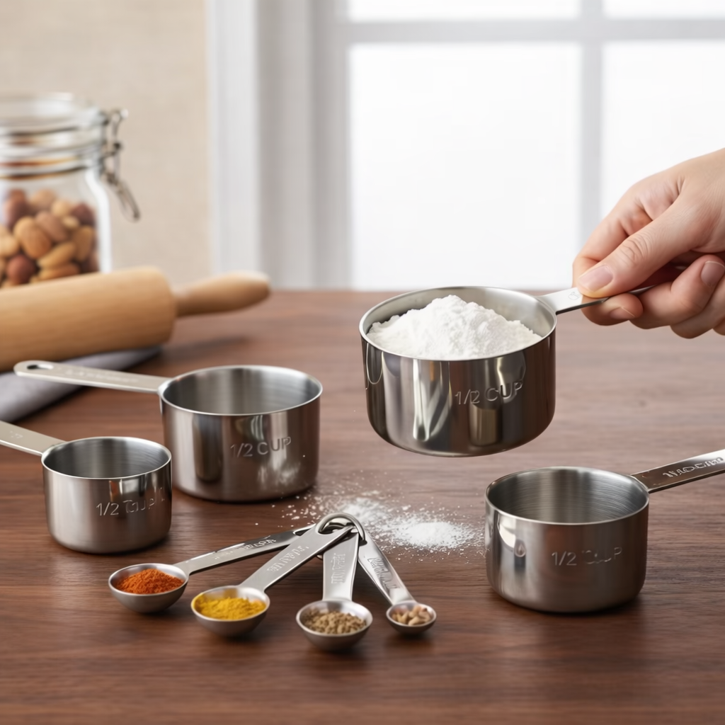 Measuring Cups Stainless Steel Set Accurate Cooking Baking Tools