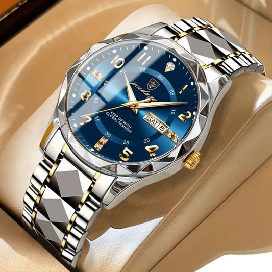 Men Sports Watch Chronograph Dual Display Waterproof Wristwatch