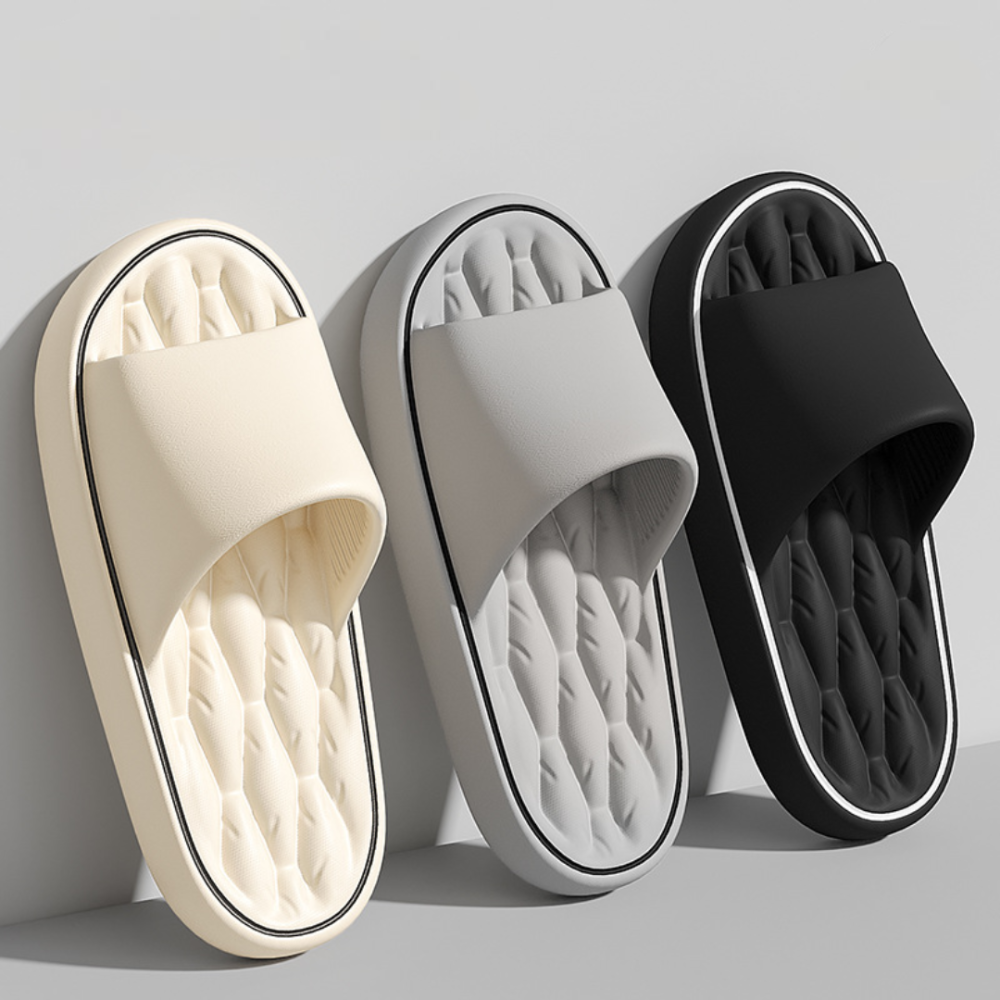 Mens Shower Slides Open Toe Slip On Sandals Indoor Outdoor