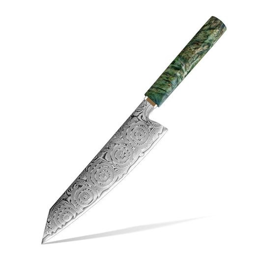 Midori no Shō (翠の章) Damascus Steel - 8 Inch Kiritsuke Chef's Knife