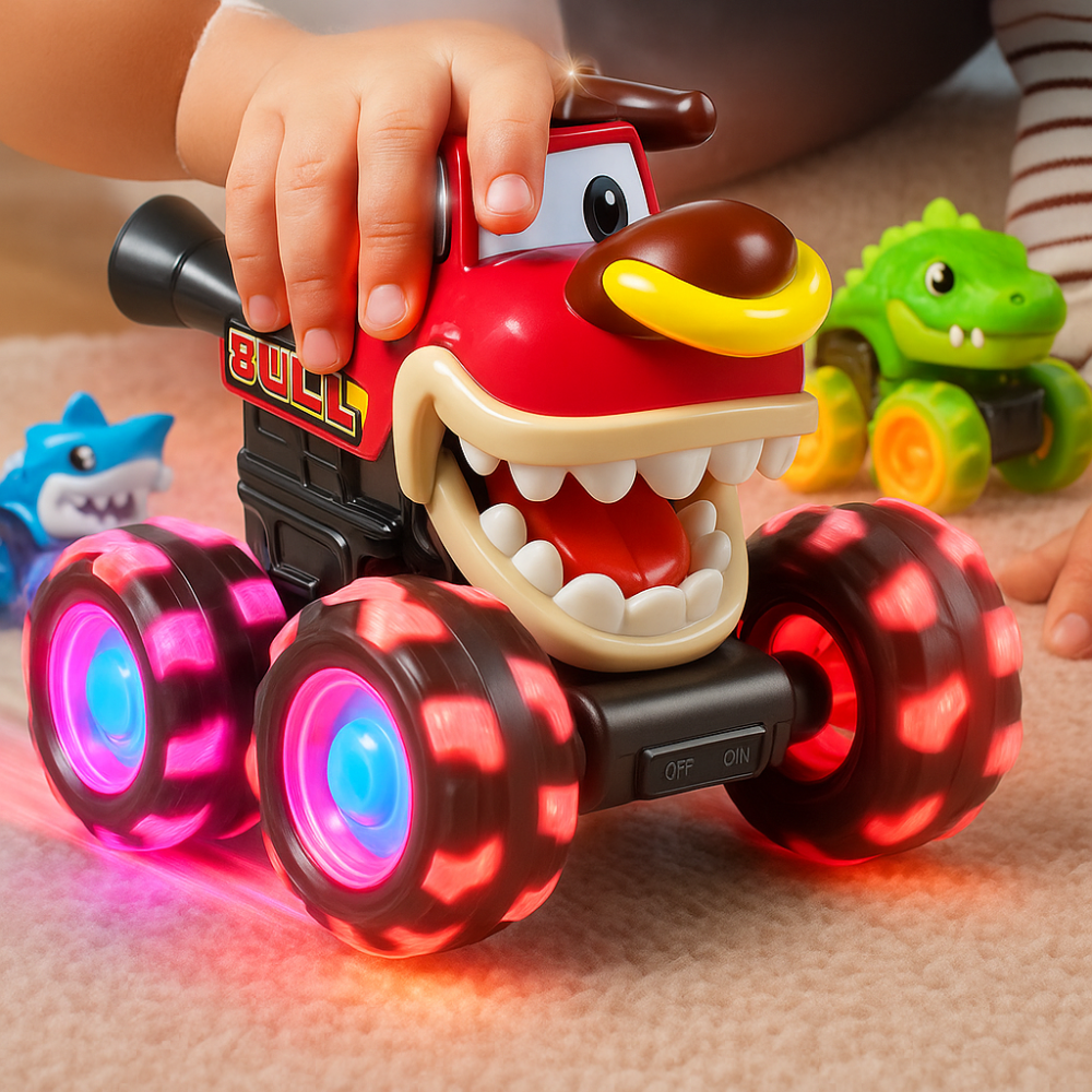 Monster Truck Toy Light Up Cars Kids Toddlers Play Set
