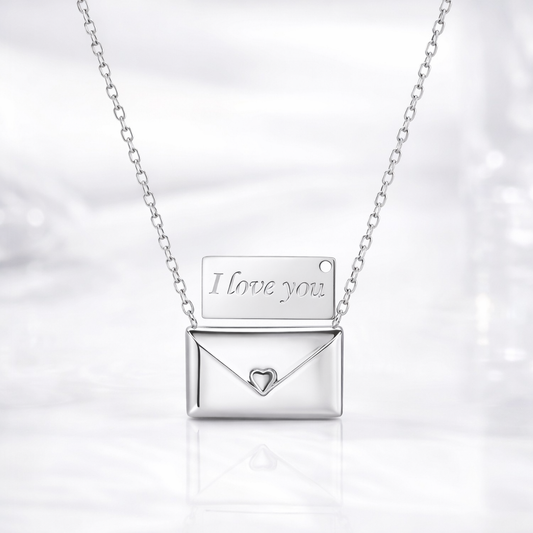 Necklace Envelope Pendant Message Charm Gift