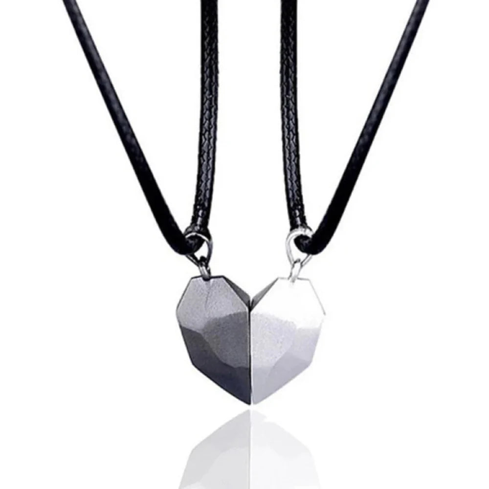 Necklace Magnetic Heart Couple Pendant Gift Set
