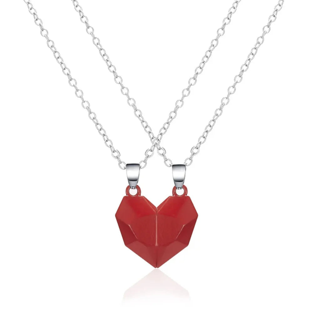 Necklace Magnetic Heart Couple Pendant Gift Set