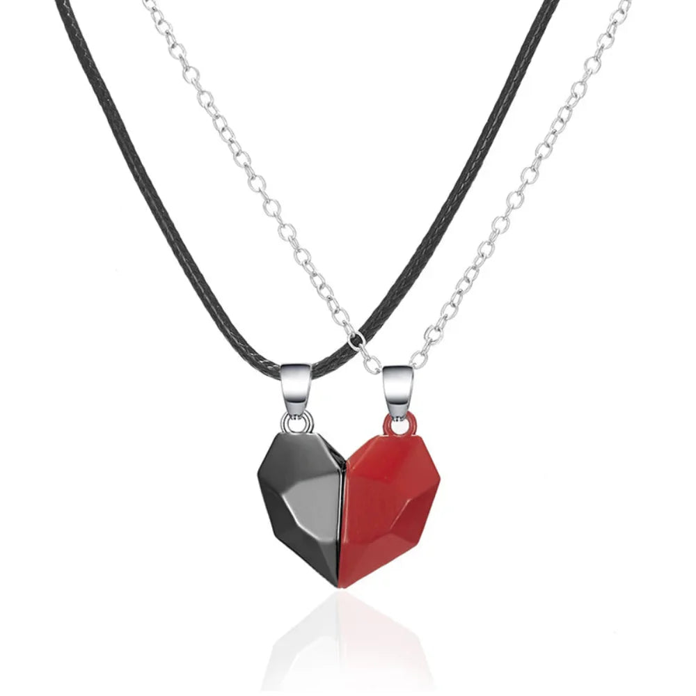 Necklace Magnetic Heart Couple Pendant Gift Set
