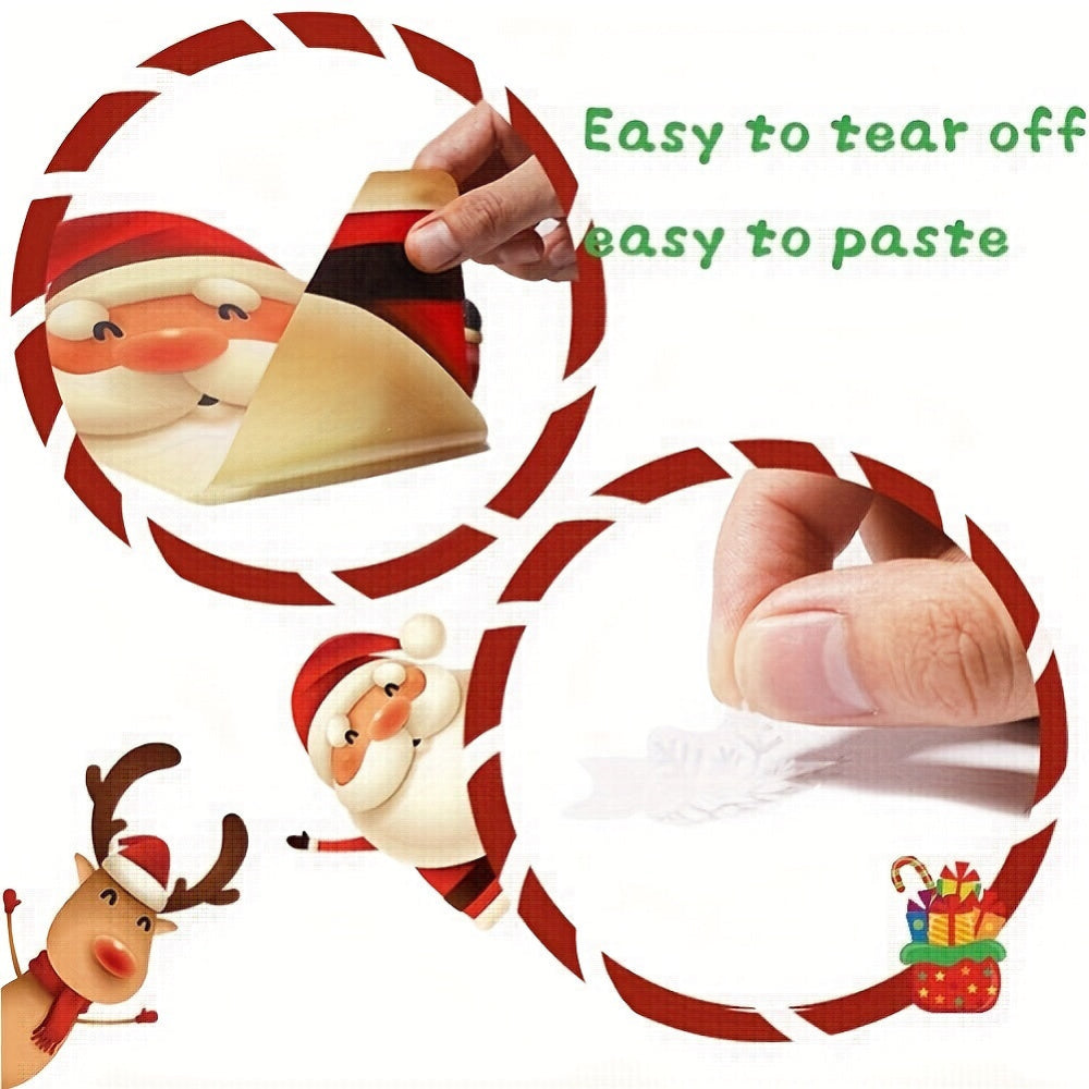 Outdoor Christmas Decorations Santa Snowflake Window Decals