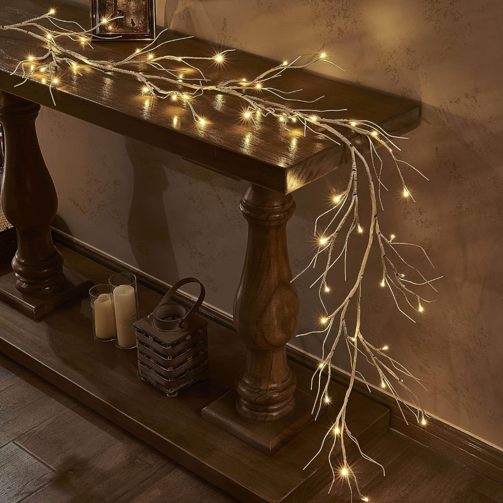 Outdoor Christmas Lights Warm White LED Branch Garland Decoration
