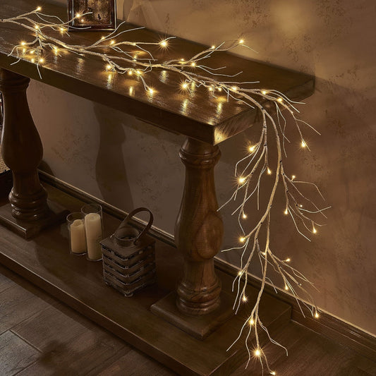 Outdoor Christmas Lights Warm White LED Branch Garland Decoration