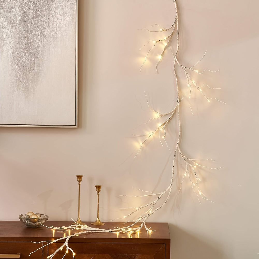 Outdoor Christmas Lights Warm White LED Branch Garland Decoration
