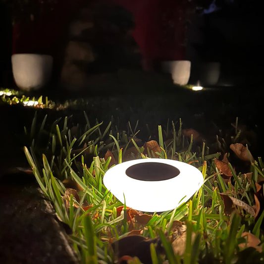 Outdoor Solar Pathway Lights Low Profile Garden Ground Lighting