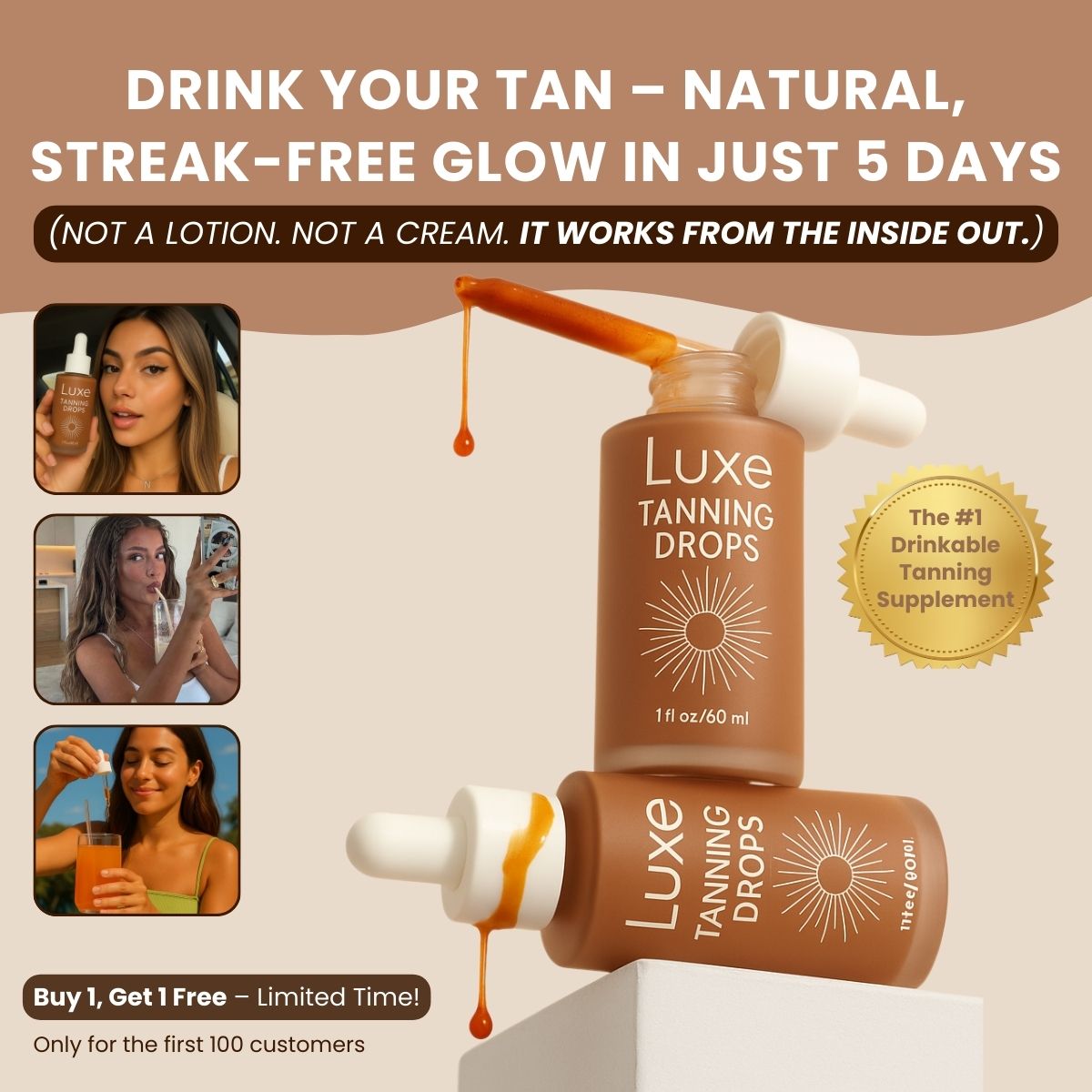 Luxe Tanning Drops -  Skin Glow Treatment
