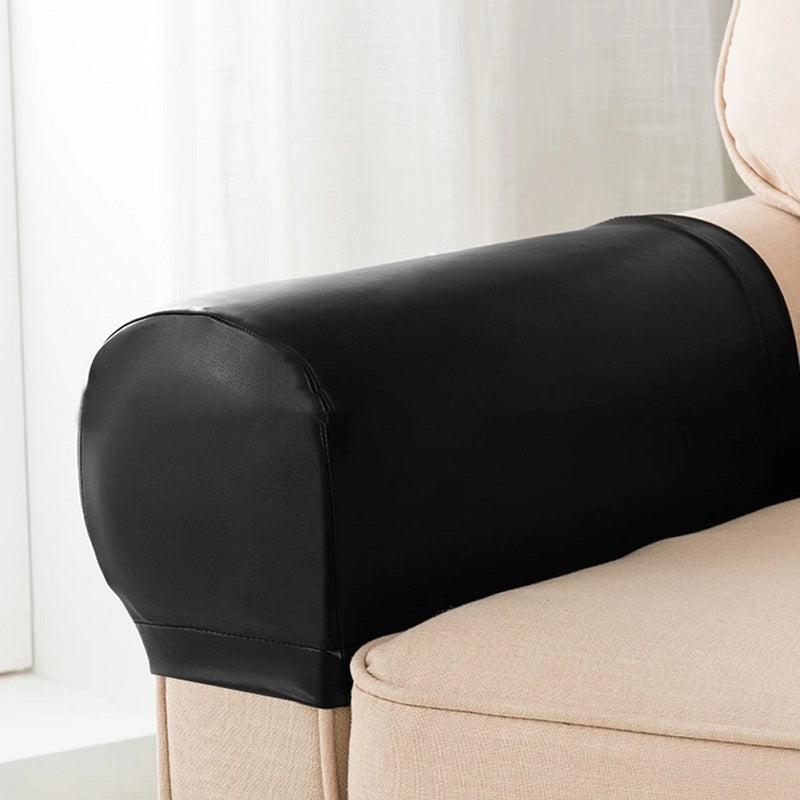 2Pcs PU Leather Sofa Armrest Cover