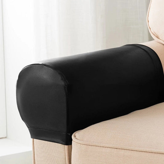 2Pcs PU Leather Sofa Armrest Cover