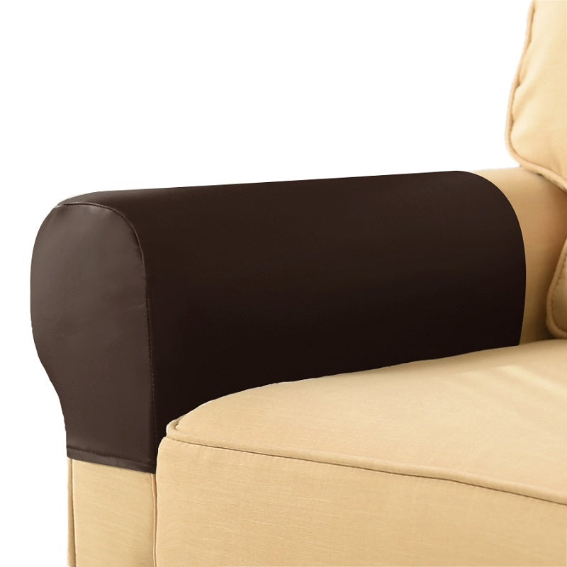 2Pcs PU Leather Sofa Armrest Cover