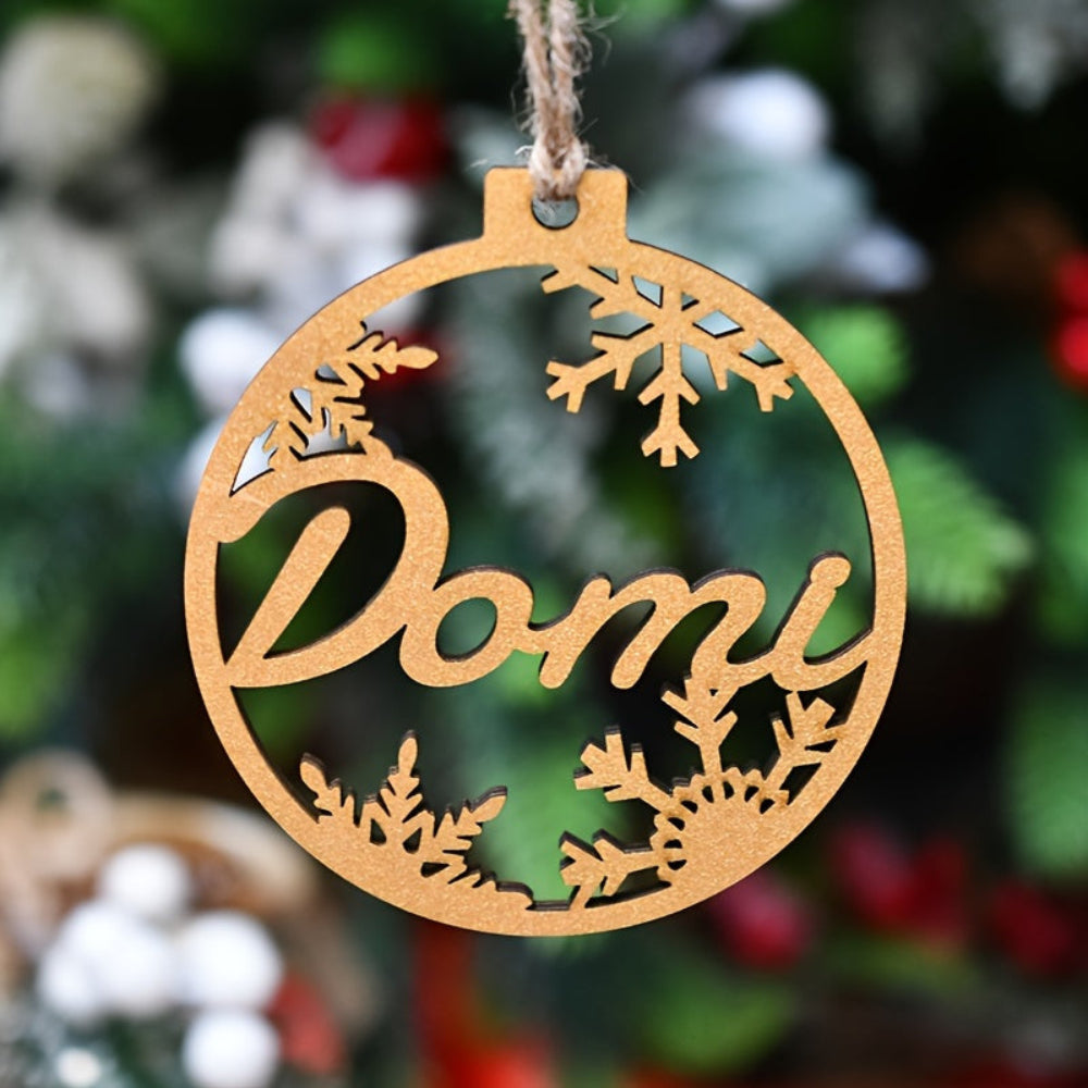 Personalized Christmas Ornaments  Wooden Name Decoration