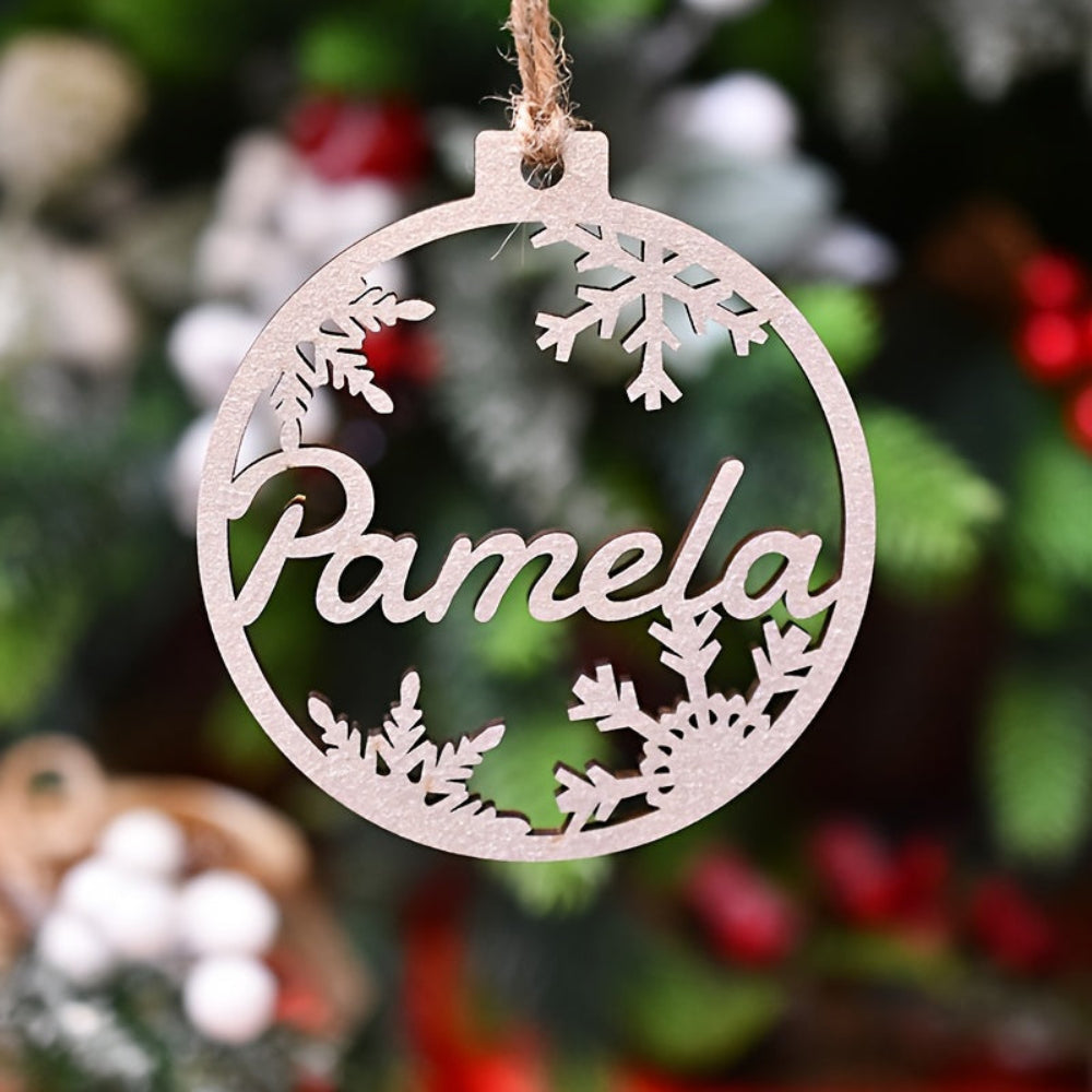 Personalized Christmas Ornaments  Wooden Name Decoration