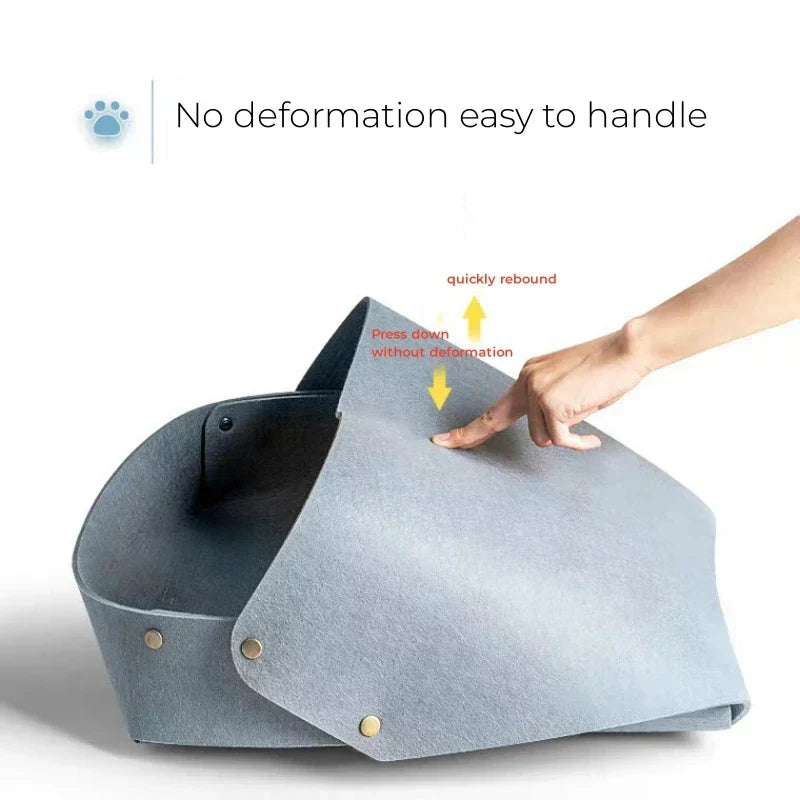 Semi-Enclosed Felt Cat Bed