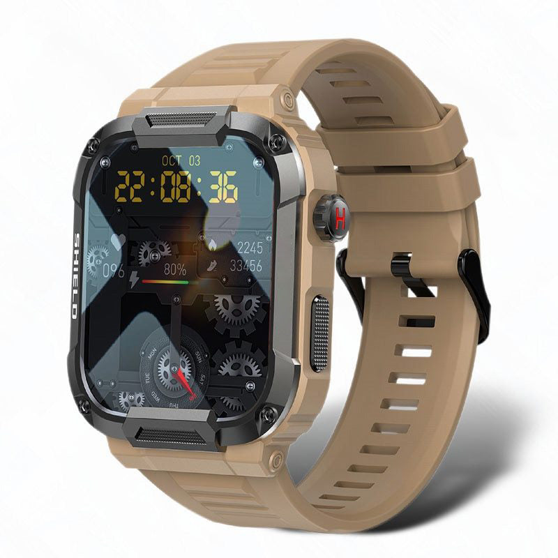 Military Smartwatch for Men - Waterproof IP68 Rugged Fitness Tracker with Bluetooth Calling, Heart Rate Monitor and 110 Sports Modes