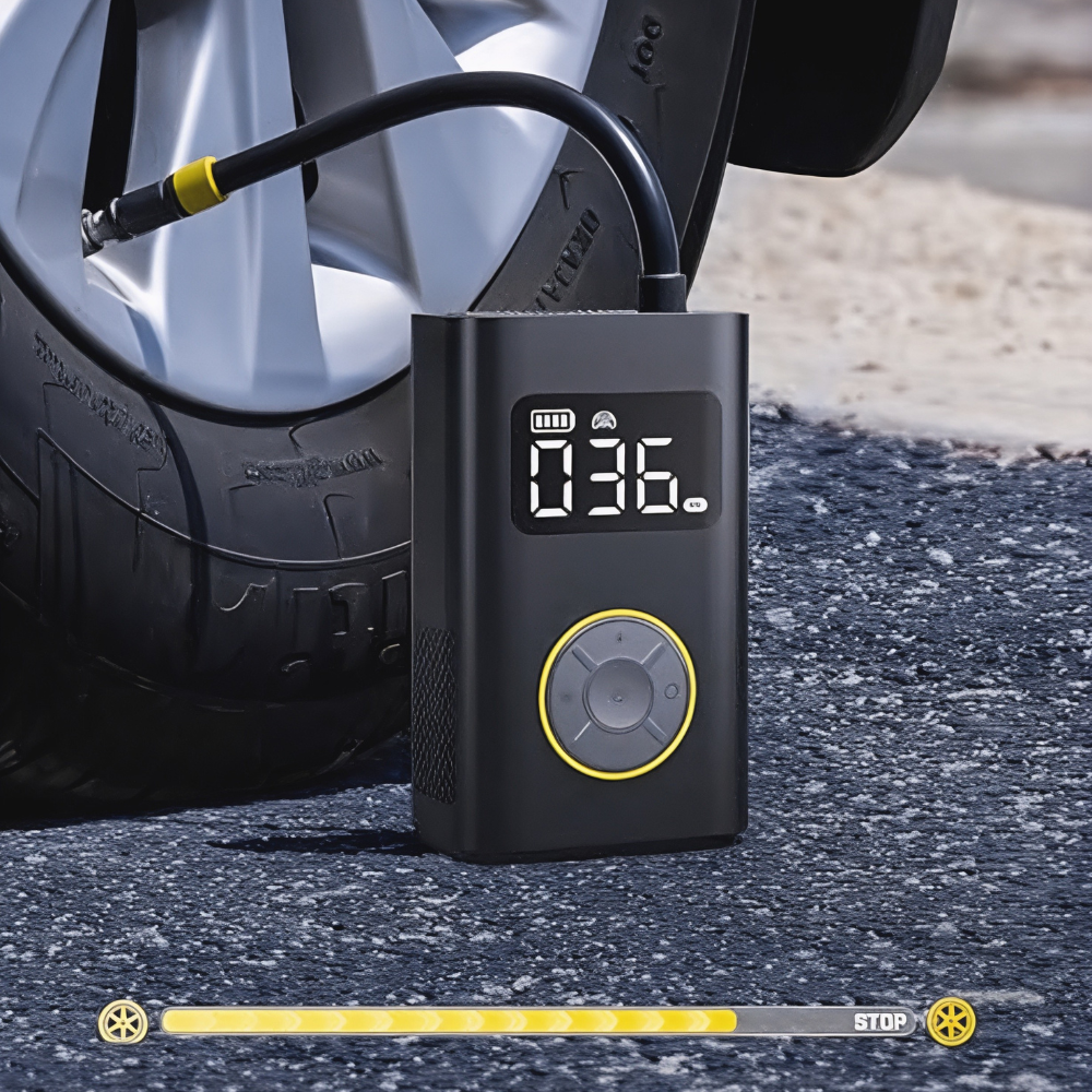 Portable Air Compressor Gift Set Car Bike Tire Pump